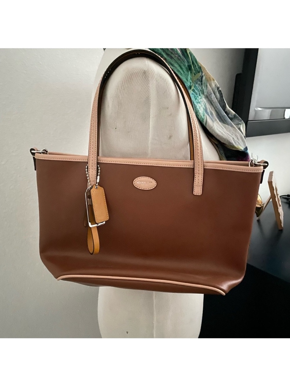 Coach Brown Leather Metro Tote Bag